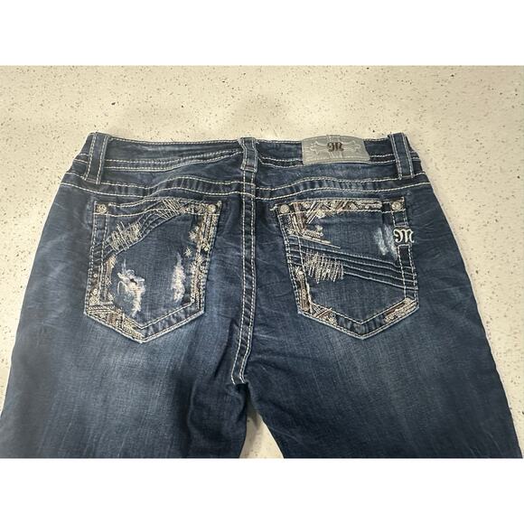 MISS ME Jeans Womens Size 31 Signature Slim Boot Cut Blue Denim Mid Rise Pants - Picture 4 of 4